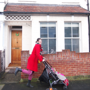 Nederlandse gids met buggy en kind